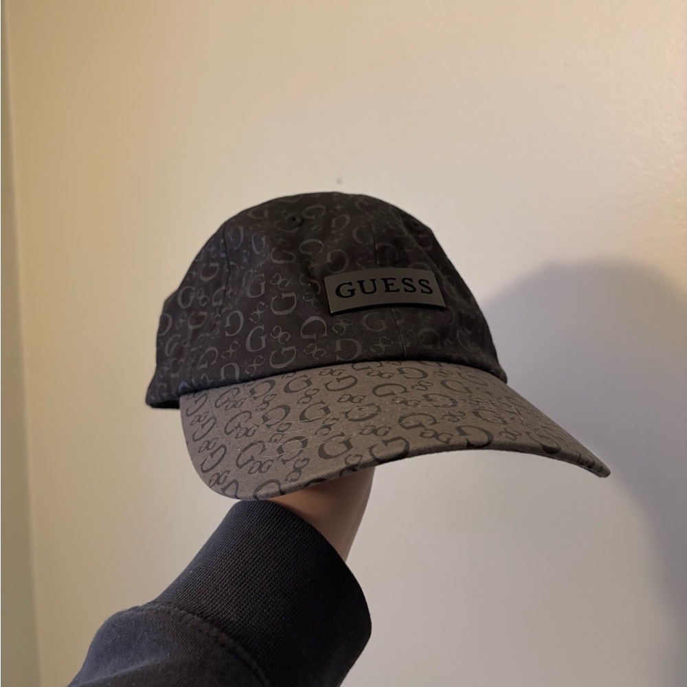Guess Two-Tone Logo Black and Grey Adjustable Cap/Hat